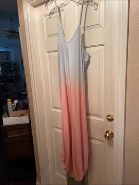 Pink Ombre Slip Maxi Dress